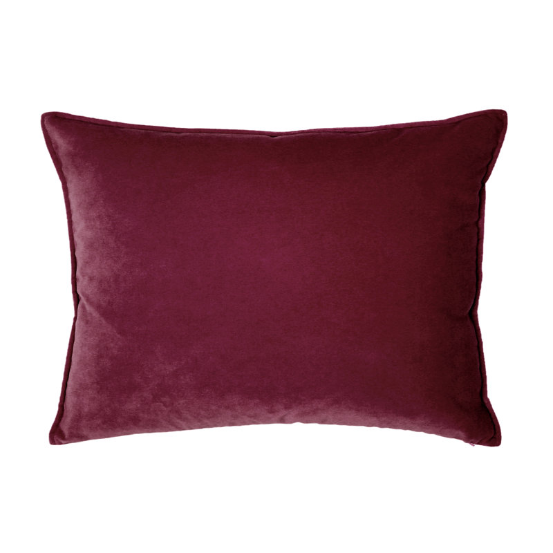 Franklin Washable Velvet Square Pillow Cover & Insert , Cordovan, 26"H x 35"W