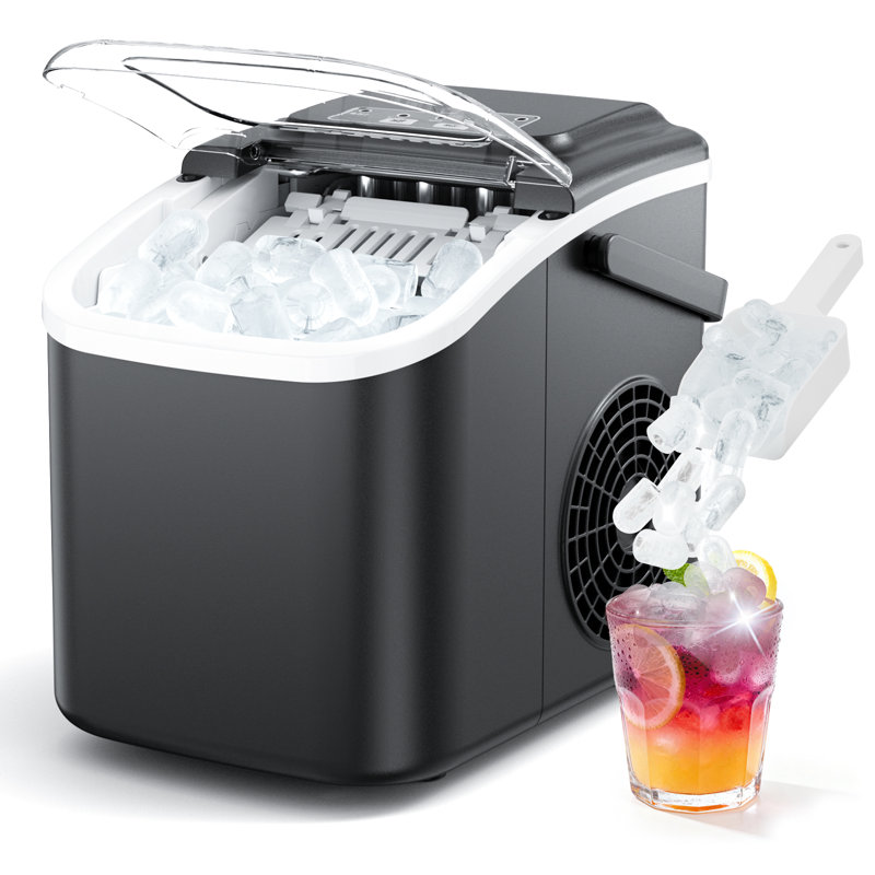Machine à glaçons de comptoir - 26 lb / jour avec 2 tailles de glace, portable pour la maison et le véhicule récréatif