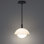 Moonstone 1 - Light Black LED Dome Pendant