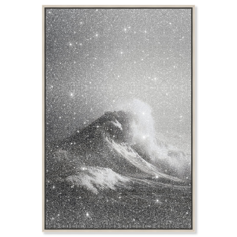 Tectonic Flow I Graphic Art Canvas, 11"H x 16"W, Silver Floater Frame