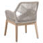 Chaise de patio avec coussin en teck Loom