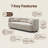 Modern Upholstered Boucle 3-piece Sofa Set, 6-seater With Accent Chair-956571712-970907433