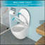 Cuvette de toilette murale de luxe avec siège à fermeture douce, blanc