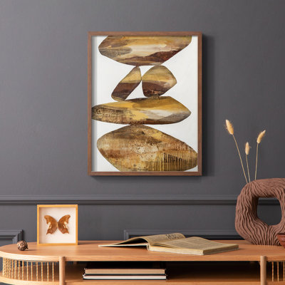 «Rocks I», reproduction encadrée - bois massif