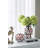 Clear Glass Accent Vase With Artistic Amber Spots