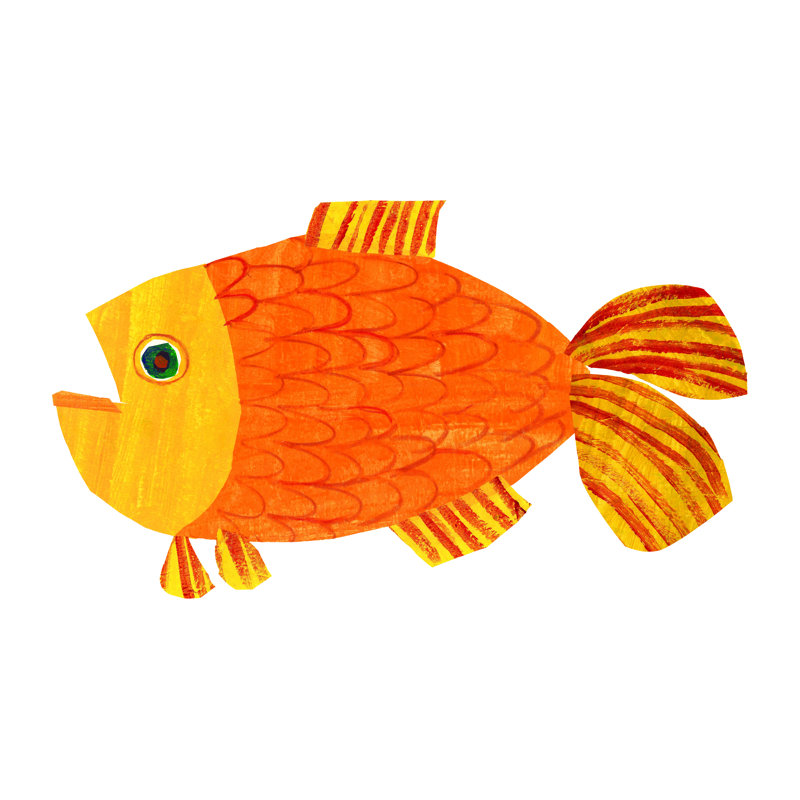 Goldfish - Painting on Canvas, 30cm H x 46cm W