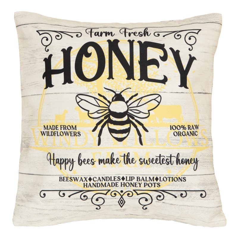 Coussin d'extérieur Farm Fresh Honey 18 x 18