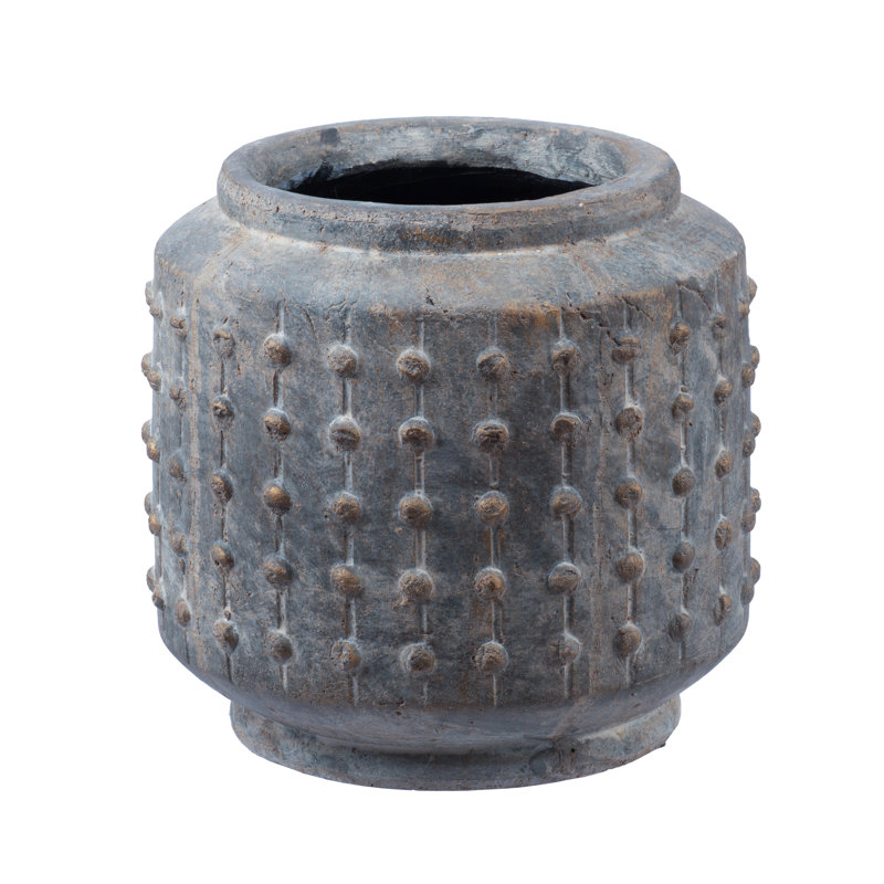 Handmade Ceramic Pot Planter, 8" H x 8" W x 8" D