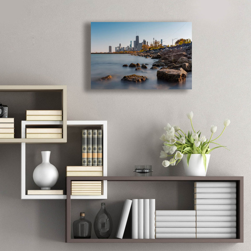  «Chicago On The Rocks» par Epic Portfolio, art mural en verre acrylique, 24 po x 16 po, H 16 po x l 24 po
