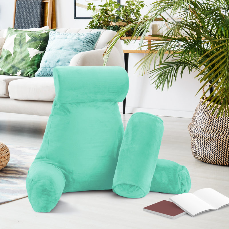 Nestl Reading Back Pillow For Reading & Bed Rest, 22" H x 36" W x 13" D, Mint