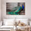 Élégant paon bleu sur toile-2034608565