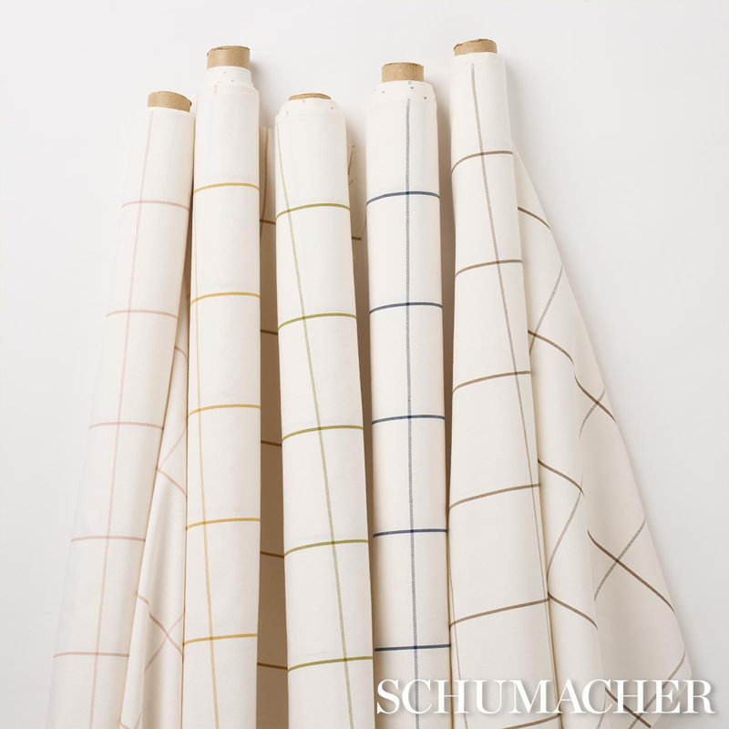 Schumacher x Veere Grenney Woodman Check Fabric, Green