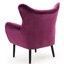 Chaise rembourrée en velours fuchsia de style Mid-Century confortable et confortable