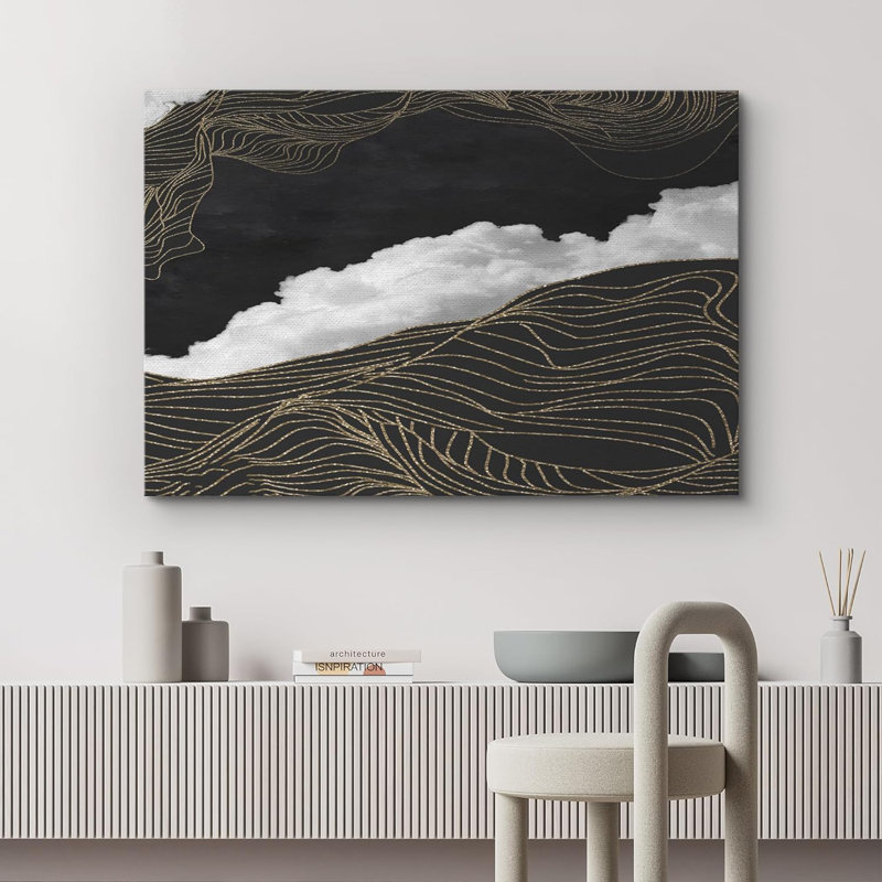 Paysage abstrait, paysage de montagne, art moderne, paysage abstrait, chambre à coucher, bureau sur toile, Toile tendue