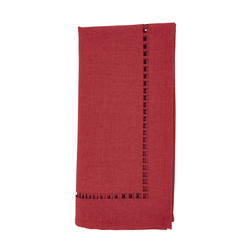 Laser-Cut Hemstitch Napkin (Set of 4), Red