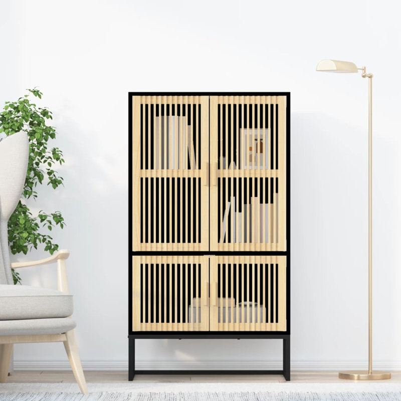 Aljay Storage Cabinet, Black