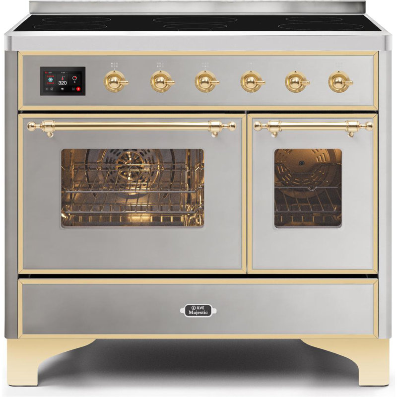 Cuisinière à induction 40 pouces avec 6 éléments à induction ILVE Majestic II Series (porte en verre)