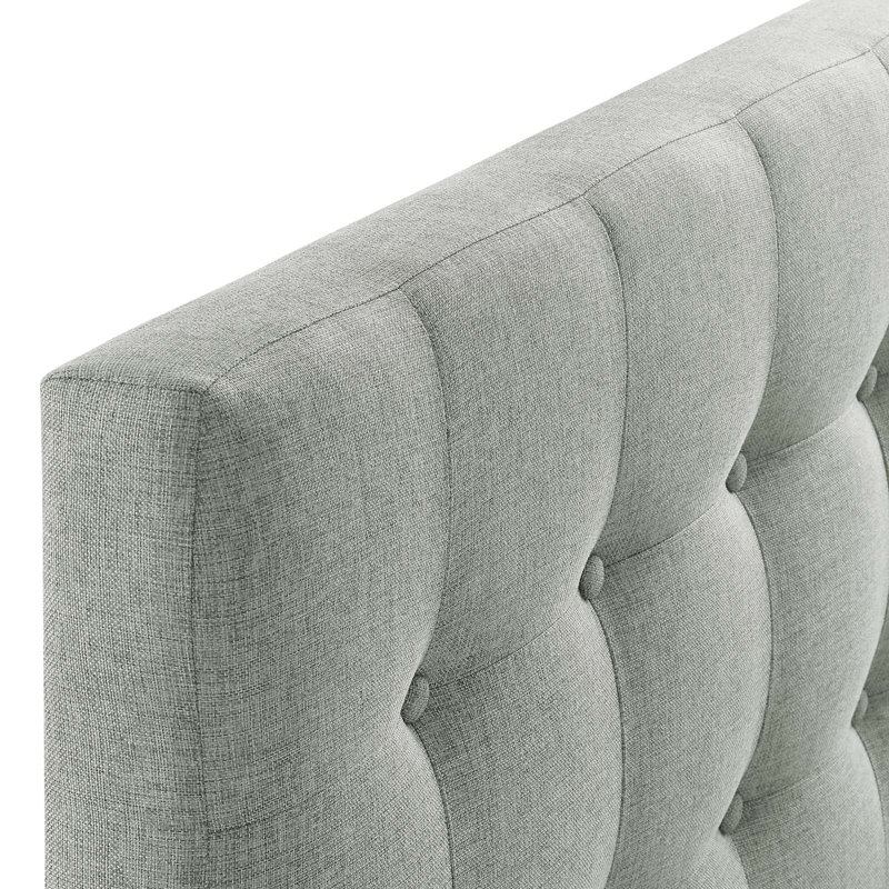 Tête de lit rembourrée en tissu Emily de Modway, Gris, Simple