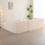 Beige salon, canapé modulaire en L de 105,5 po avec assise profonde et confort, canapé modulaire à 3 places, fabriqué en mousse expansive moderne pour la pièce,