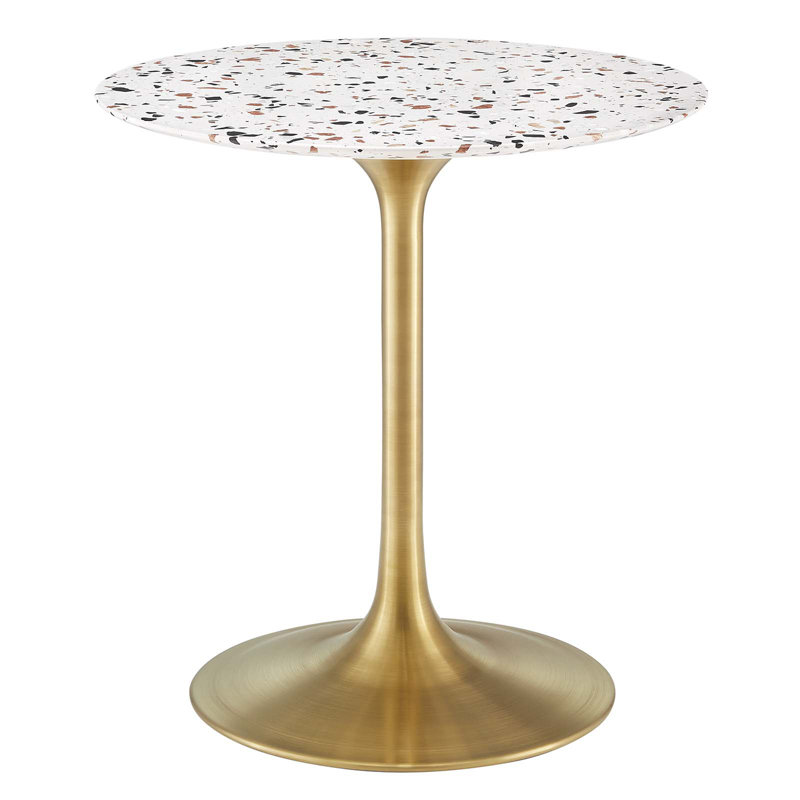 Table de salle à manger Lippa, L 27,5 po x l 27,5 po, 40,5 po de hauteur, Doré