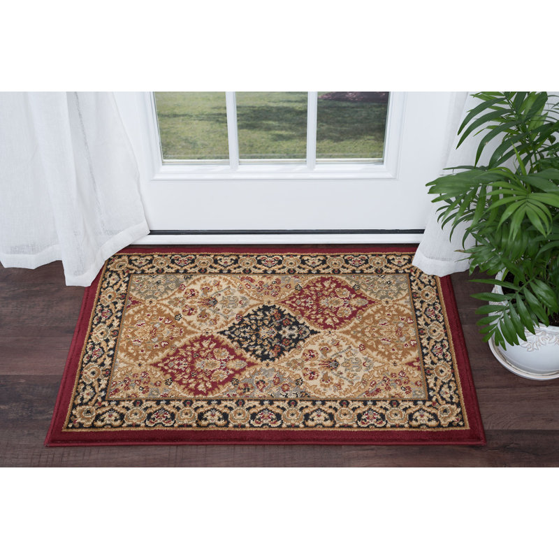 Tapis oriental rouge / beige Clarence, Rectangulaire 2 pi x 3 pi