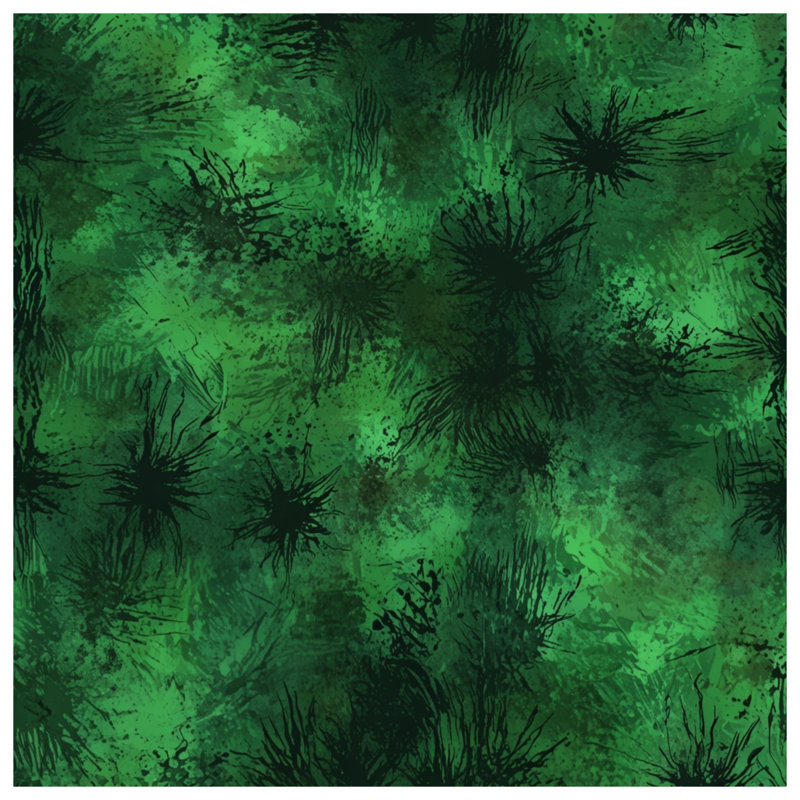 Housses de couette vertes à motif abstrait, Grand lit
