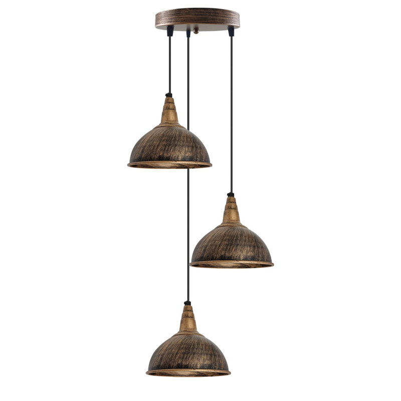 Mileti 3 - Light Brown Kitchen Island Pendant, No