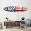 American Flag Surfboard - Decorative Surfboard Wall Art Print on Acrylic