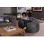 Fauteuil à billes - fauteuil repose-pieds rond rembourré de mousse déchiquetée - Fauteuil à billes rembourré de mousse à mémoire de forme ultra douce avec housse en microsuède - Mobilier et accessoires rembourrés de mousse pour chambre de résid-24080503-86447330