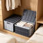 Caisse de rangement pliable et empilable en plastique avec couvercle et poignées de transport, bac de rangement pliable pour la maison, le garage, le placard et les articles ménagers