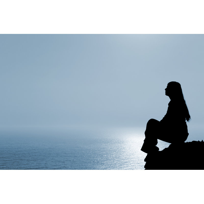 Meditating Woman - Wrapped Canvas Print, 81cm H x 122cm W x 3.8cm D