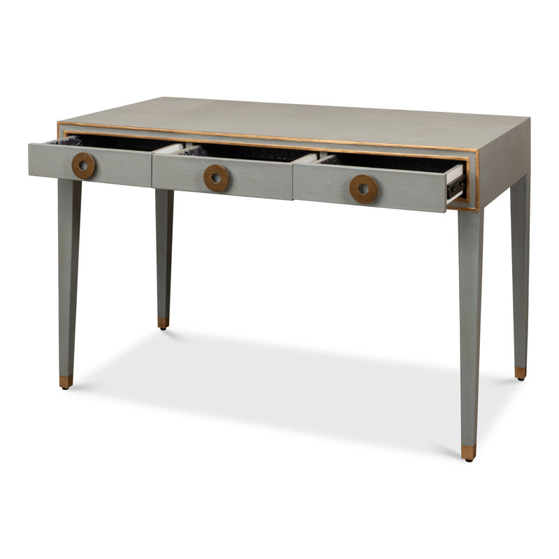 Shagreen Writing Desk, Storm Gray