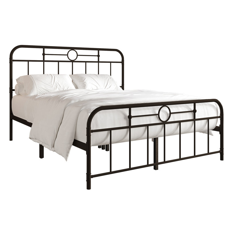 Avier Metal Spindle Bed, Full, Brown
