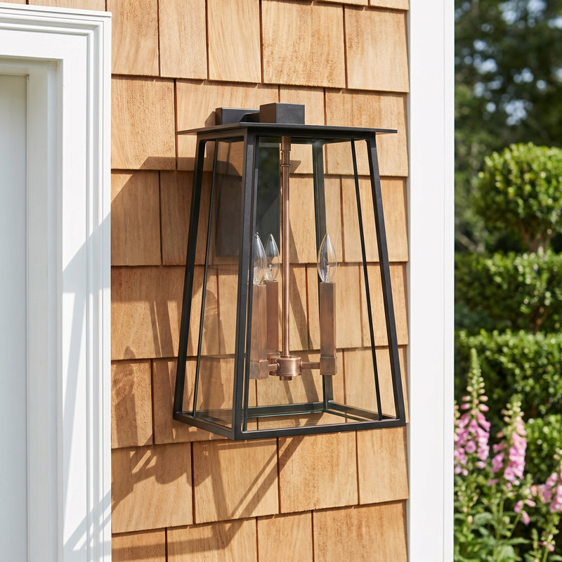 Laverne Izzie 3 - Bulb Integrated LED Outdoor Wall Lantern, Black