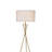 Tall Mid-Century Modern Metal Floor Lamp - Hourglass Design, Matte Gold Finish | Gift Idea