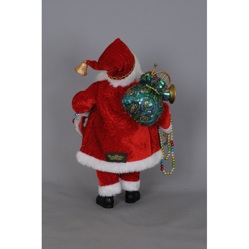 Beads with Wreath Santa Figurine