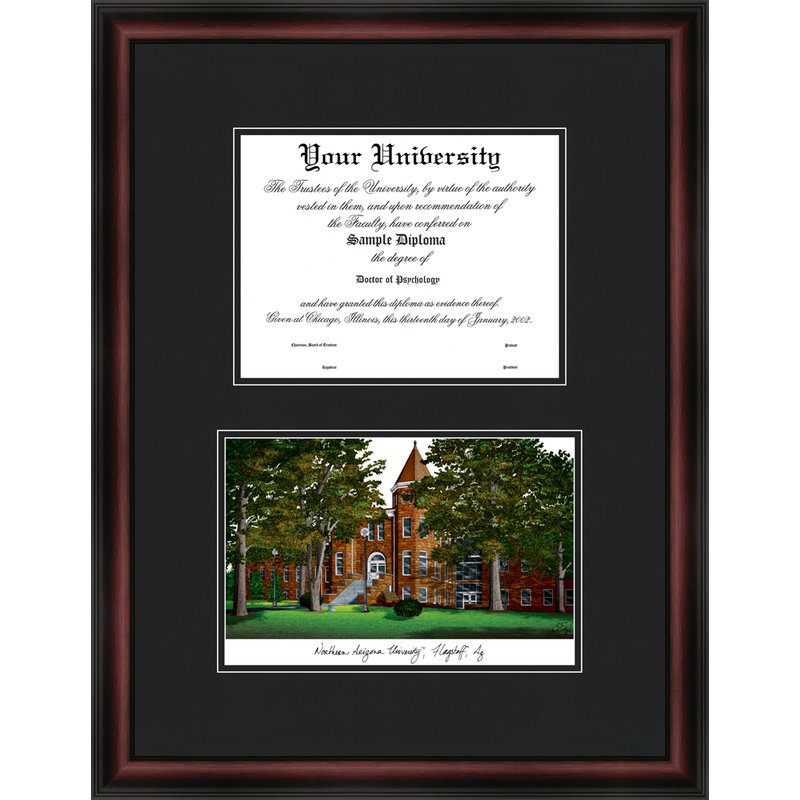 Cadre de diplôme de diplomate northern arizona lumberjacks NCAA