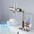 Waterfall-style Kitchen/bathroom Faucet With Pull-down Shower Head, Single Handle And 360° Rotating Stainless Steel Single Hole Or 3-hole Kitchen Sink/bathroom Faucet.-108230432
