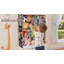Rangement pour jouets H 51,5 po, rangement pour animaux en peluche avec chevalet, organisateur de jouets avec 2 tableaux bricolage et tiroir mobile pour chambre d'enfant, salle de jeux, salon, rose-1734326031