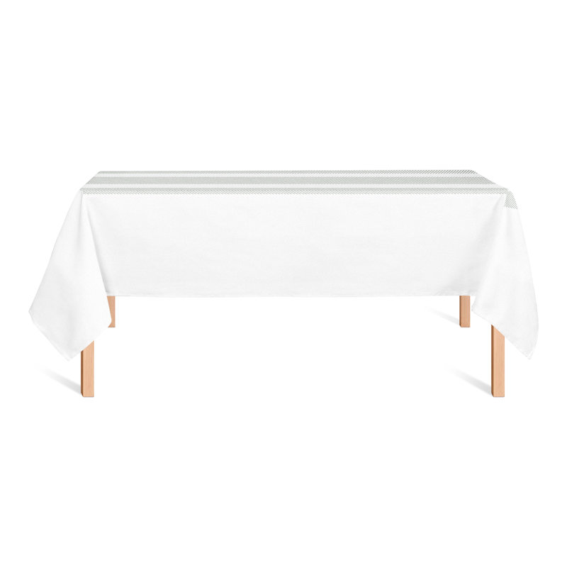 Mcbryde Striped Tablecloth, Green