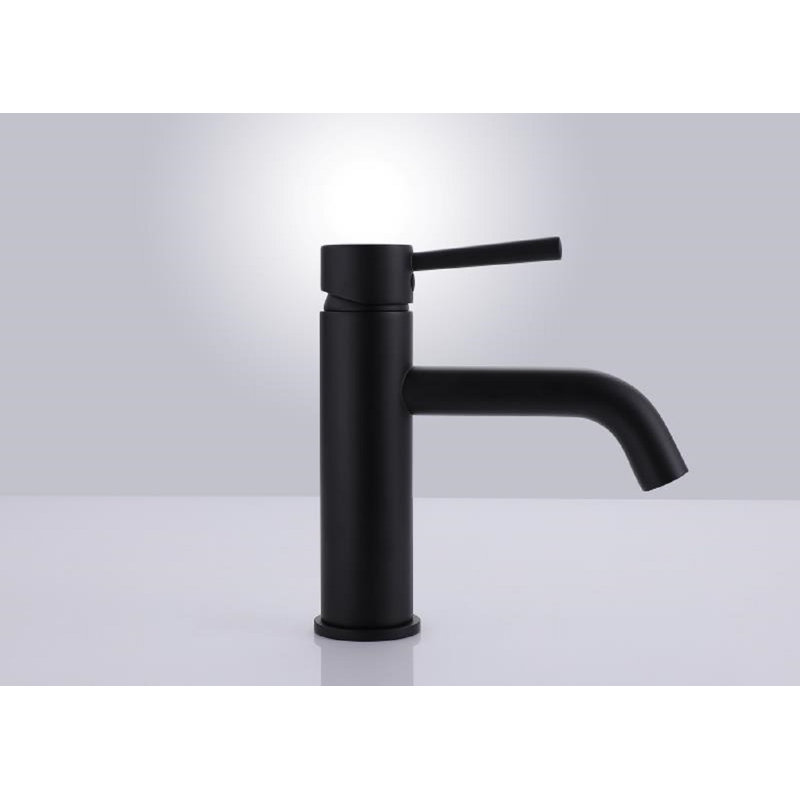 Robinet de salle de bain à un trou, Noir mat