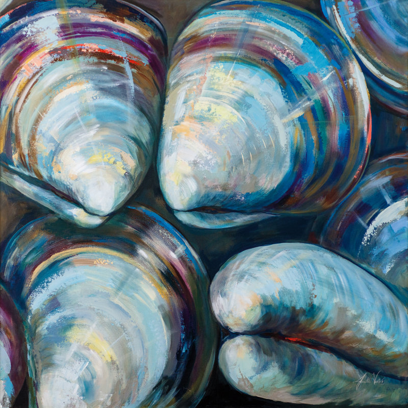 Salty II by Jeanette Vertentes - Wrapped Canvas Painting, 91cm H x 91cm W