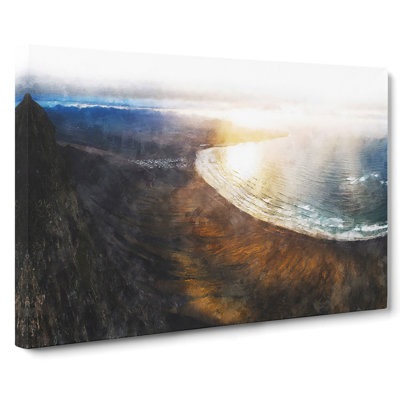 Mountain View Of Lanzarote In Spain - Wrapped Canvas Print