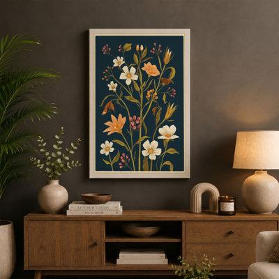Study in Gold Botanical - Wrapped Canvas