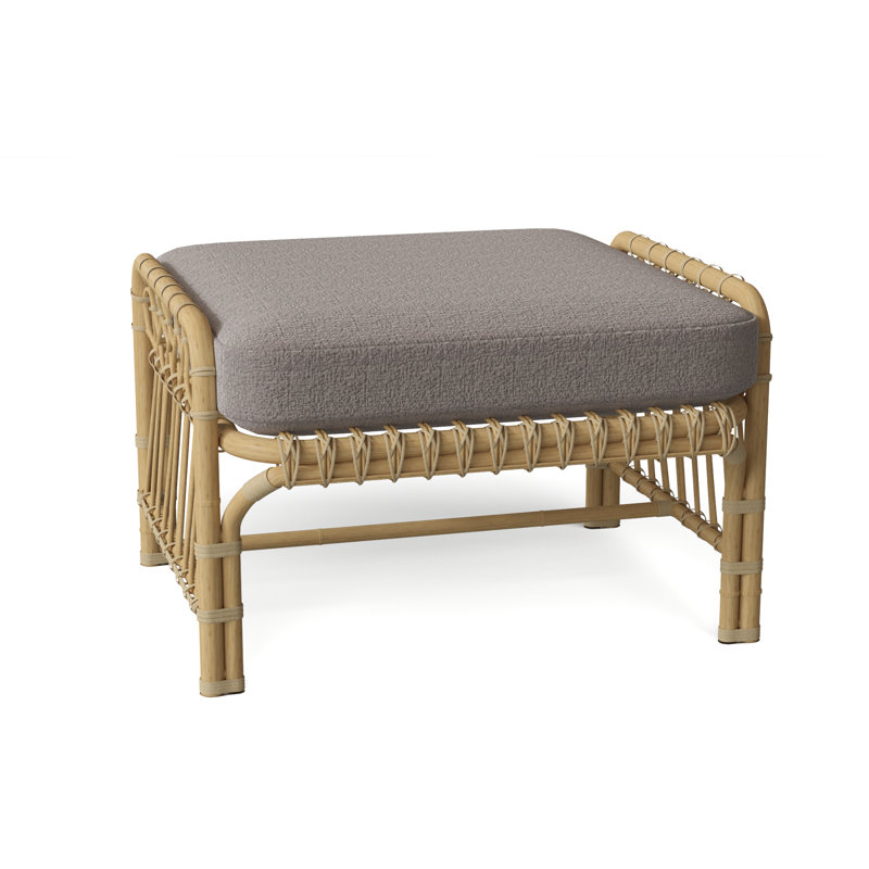 Savannah Outdoor Ottoman, Ash