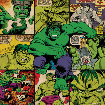 Hulk Squares Graphic Art Print on Canvas