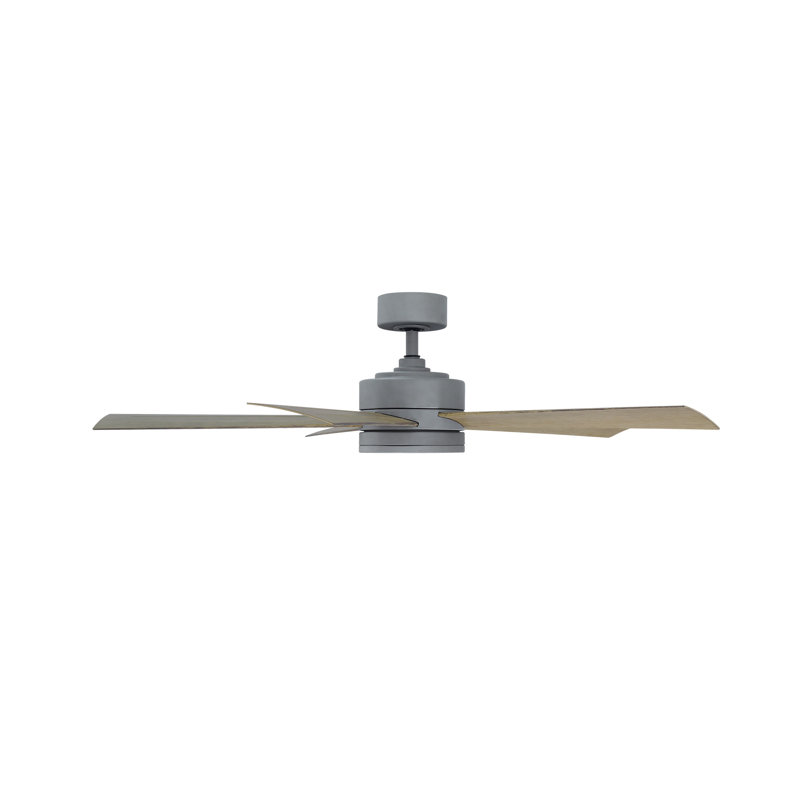 Graphite Weathered Gray 52" Smart Ceiling Fan with LED Light and Remote