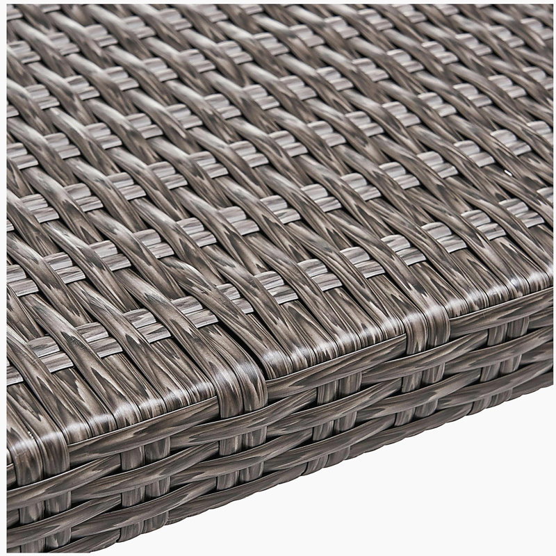 HAMPTON WOOD + WICKER OTTOMAN