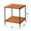 Charmante table de bout en bois et en métal avec compartiment ouvert pour une utilisation polyvalente