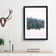 Fir Tree Forest in Winter in Abstract - Picture Frame Painting Print